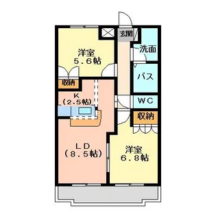 グリーンコーポII【1階】の間取り