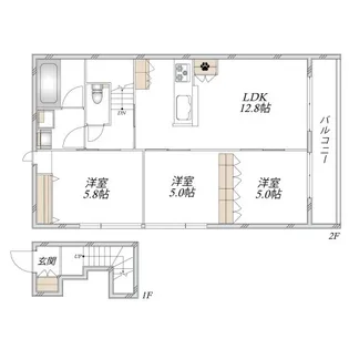 ウィステリア大泉学園【2階】の間取り