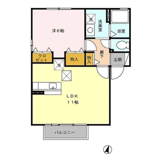 ブラン・メゾンA【2階】の間取り