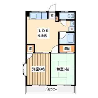 草間ビル2【2階】の間取り