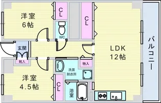 グランベール刀根山【3階】の間取り