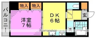 共栄ハイツ東高円寺【6階】の間取り