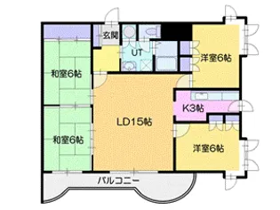 ライオンズマンション円山公園第2【8階】の間取り