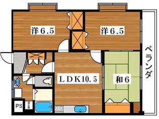 グレードハイム田上【5階】の間取り