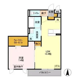 スクエアコート【3階】の間取り