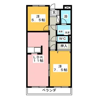 アネスト大治【1階】の間取り