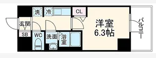 アドバンス大阪メルディア【4階】の間取り