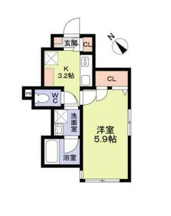 WoodCrest沼袋Terrace【1階】の間取り