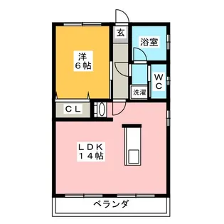 ハイツ千代【3階】の間取り