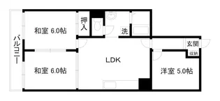 山科セントラルハイツ【7階】の間取り