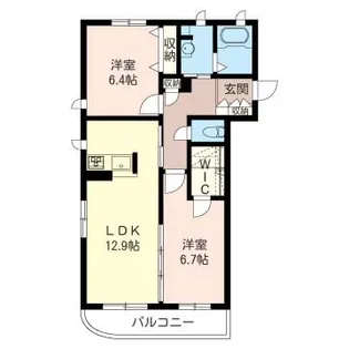 パティオ5番館【1階】の間取り