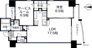 BAUHAUS舟入中町 No.16【8階】の間取り