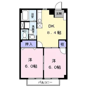 サンパレスII【2階】の間取り