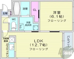 サンライズN25【2階】の間取り