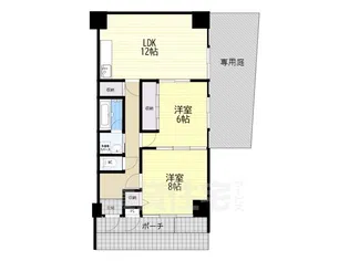 バーンホーフ千里丘【1階】の間取り