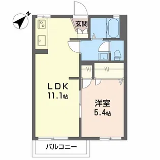 フレグランス上大沢【1階】の間取り