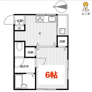 エースコーポ藤棚【1階】の間取り