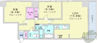 レジディア大通公園【8階】の間取り