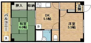 エクセルピア千年【3階】の間取り