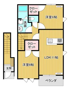 メゾン永田原【2階】の間取り