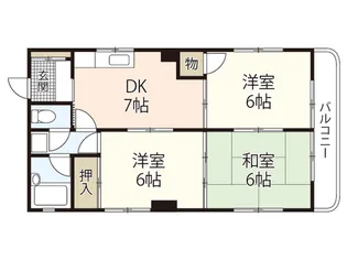 3DKの間取り画像