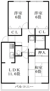 フォブールブリエA棟【2階】の間取り