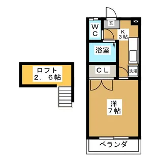 サンコテージC【2階】の間取り