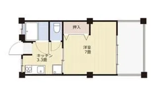 汐入ビル【3階】の間取り