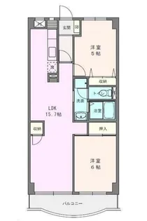 ボヌール秦野II【5階】の間取り