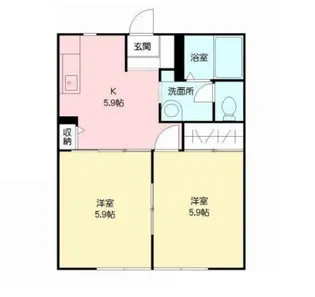 サングレイス【1階】の間取り