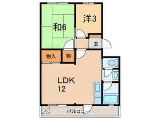 名谷農住I棟【2階】の間取り