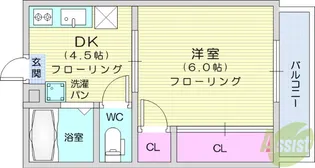 仲の瀬ハイム【1階】の間取り