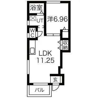 サニーハイツ【1階】の間取り