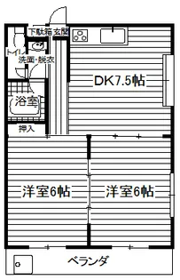 コーポサンライズ【2階】の間取り