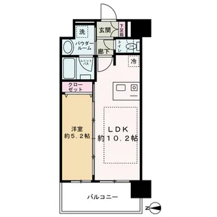 プレサンス松屋町駅前デュオ【5階】の間取り
