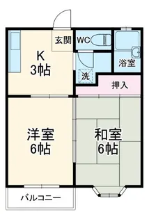 クレスト中村【2階】の間取り