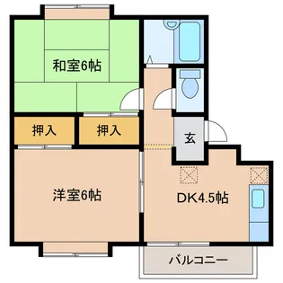 静岡県浜松市中央区富塚町【アパート】の間取り