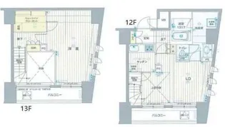 フォレシティ六本木【12階】の間取り