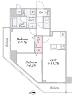 東京都板橋区東山町【マンション】の間取り