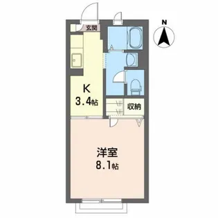 コーポ前田【1階】の間取り