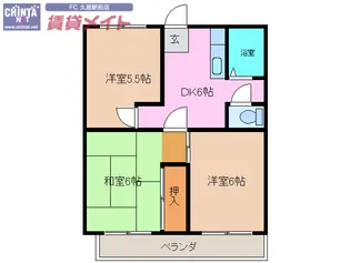 シティーメイト柴田【1階】の間取り