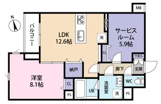 SPコート興野【2階】の間取り