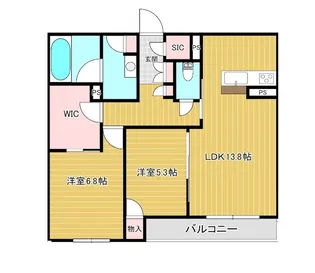 グランレーヴ宮原【2階】の間取り