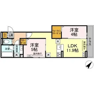 コルトレイク【2階】の間取り