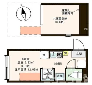 エスポワール千住大橋【2階】の間取り
