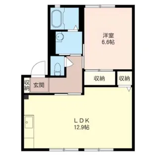 ベル・パティオB【2階】の間取り