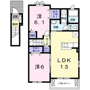 レジデンス・モッポ【2階】の間取り