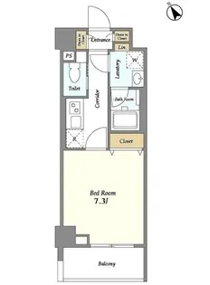 Lien西五反田【5階】の間取り