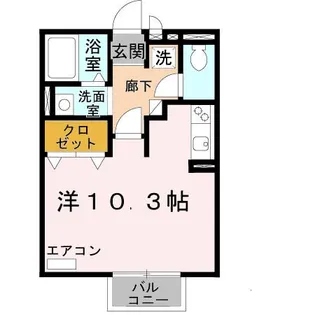 1Rの間取り画像