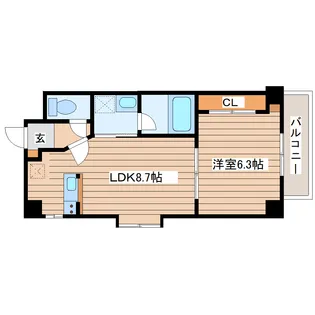 ガーデンロッジI【5階】の間取り